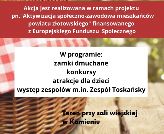 Zapraszamy na Piknik Integracyjny w Kamieniu 